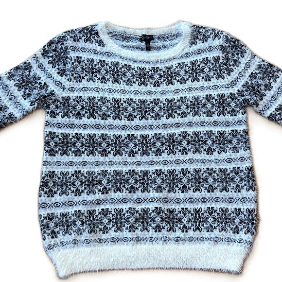 Jessica Simpson Nordic Pattern “Furry” Sweater (NEW) - Picture 5 of 10